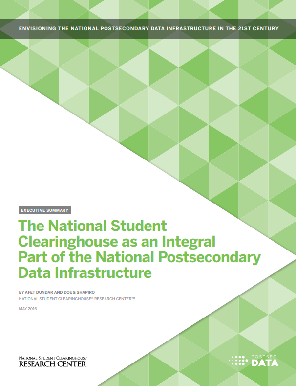 The National Student Clearinghouse As An Integral Part Of The National ...